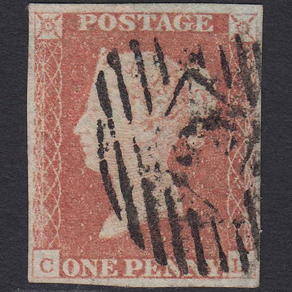 GB QV 1841 1d Red-brown (Plate 69) SG8-B1(1) CL GU London IS Cancel