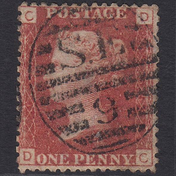 GB QV 1864 1d Rose-red (Plate 135) SG43-G1(1) DC FU London D&S SE9 Well Centred