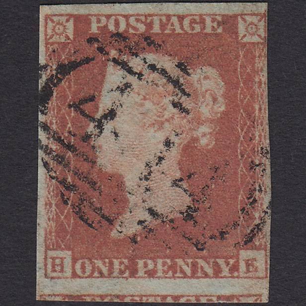GB QV 1841 1d Red-brown (Plate 88) SG8-B1(1) HE FU Leamington 444