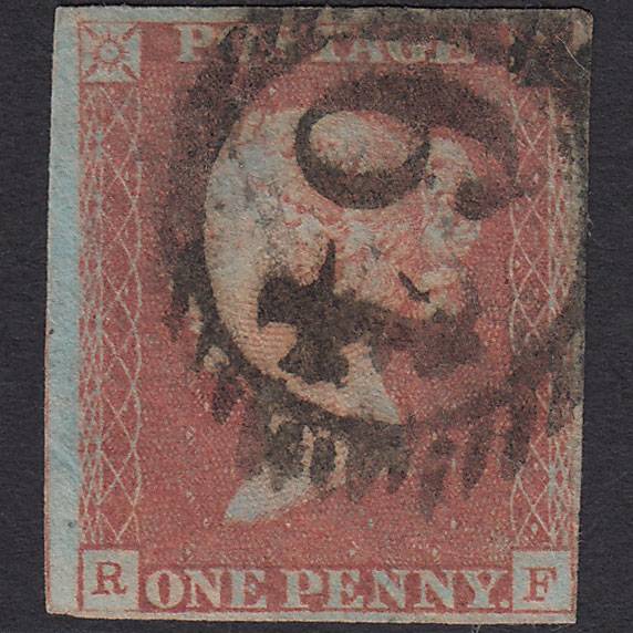 GB QV 1841 1d Red-brown (Plate 75) SG8-B1(1) RF GU 4 Margins 64