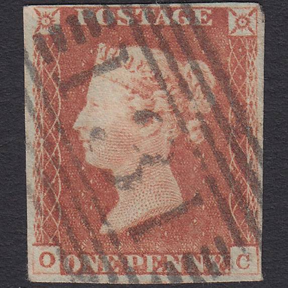 GB QV 1841 1d Red-brown Pl 79 SG8-B1(1) OC FU 4 Margins Edinburgh 131