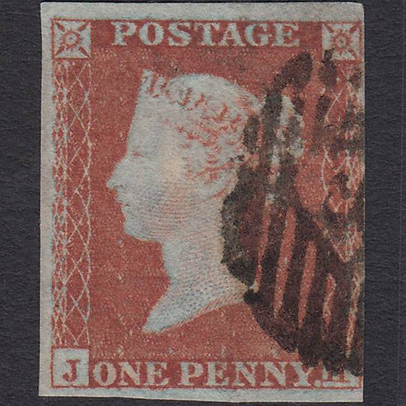 GB QV 1841 1d Red-brown (Plate 149) SG8-B2(1) JH FU 4M London IS Cancel