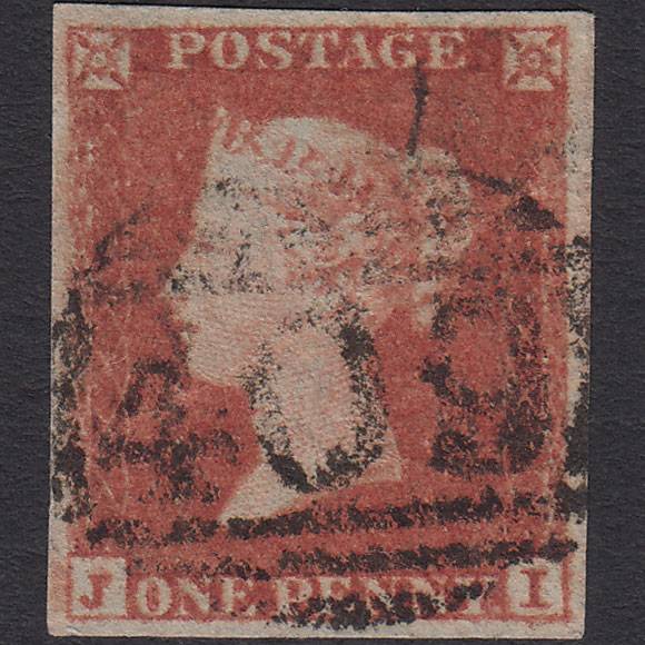 GB QV 1841 1d Red-brown (Plate 167) SG8-B2(1) JI GU 4 Margins Jersey 409