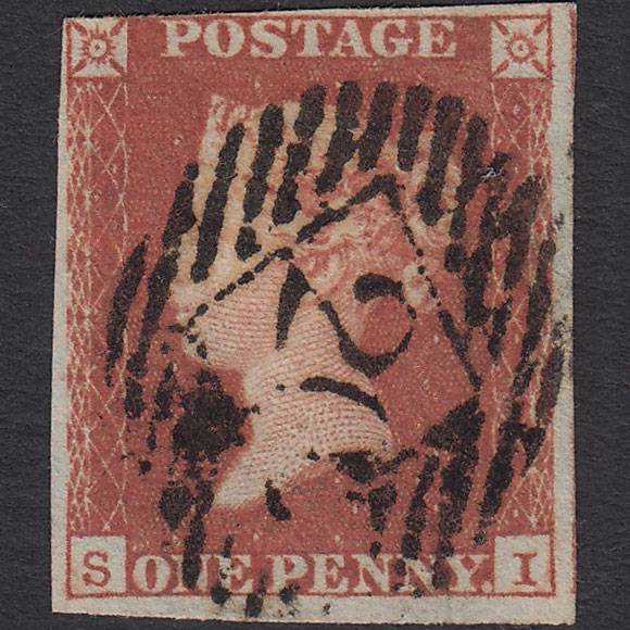 GB QV 1841 1d Red-brown (Plate 91) SG8-B1(1) SI FU nr 4M London IS 20