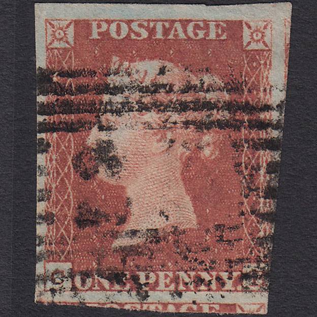 GB QV 1841 1d Red-brown (Plate 75) SG8-B1(1) CH GU nr 4 Margins Scotland