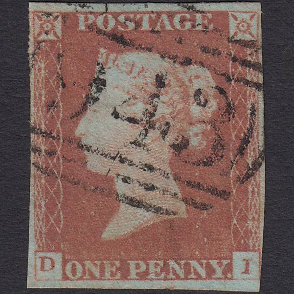 GB QV 1841 1d Red-brown Pl 76 SG8-B1(1) DI GU 4 Margins Beaminster 943
