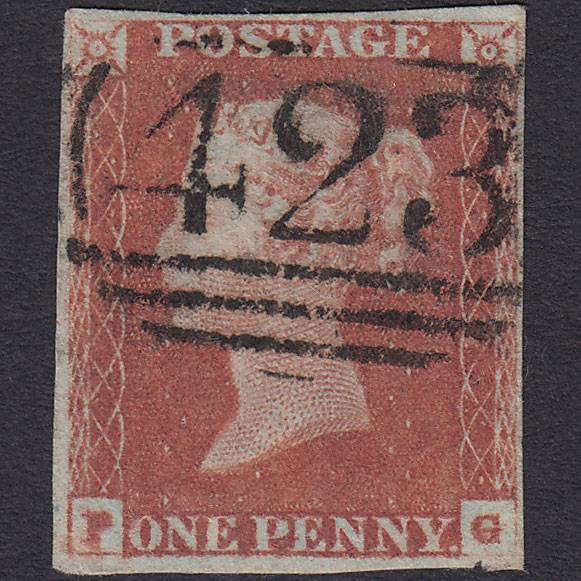 GB QV 1841 1d Red-brown (Plate 79) SG8-B1(1) PG GU 4M Kirby Lonsdale 423