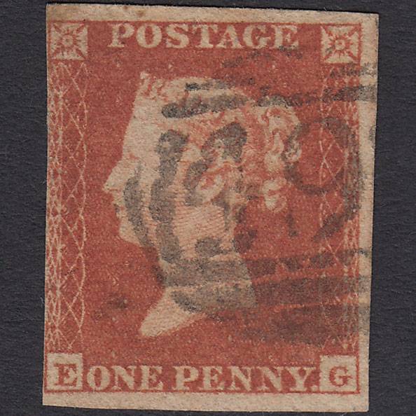 GB QV 1841 1d Red-brown (Plate 135) SG8-B2(1) EG GU nr 4 Margins