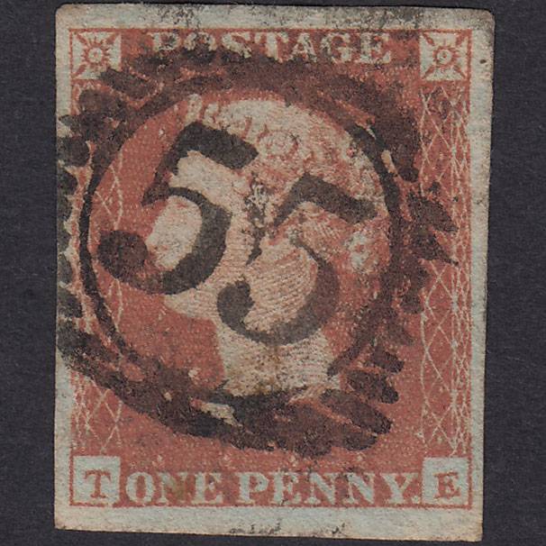 GB QV 1841 1d (Plate 94) SG8-B1(1) TE GU 4 Good Margins London D&S 55