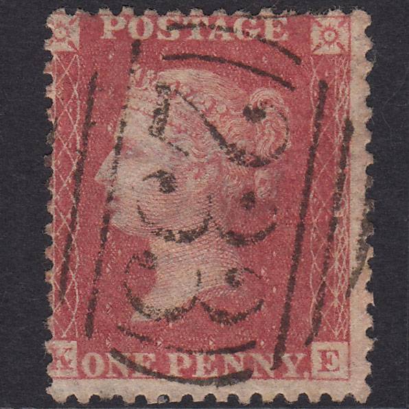 GB QV 1857 1d Rose-Red Plate 56 SG40-C10(1) KE GU Darlington 233
