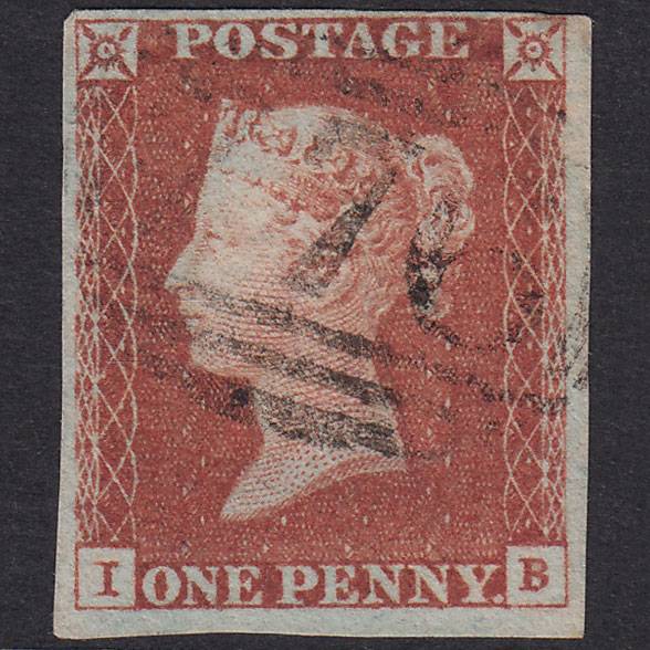 GB QV 1841 1d Red-Brown Plate 68 SG8-B1(1) IB VFU 4 Margins Taunton 776