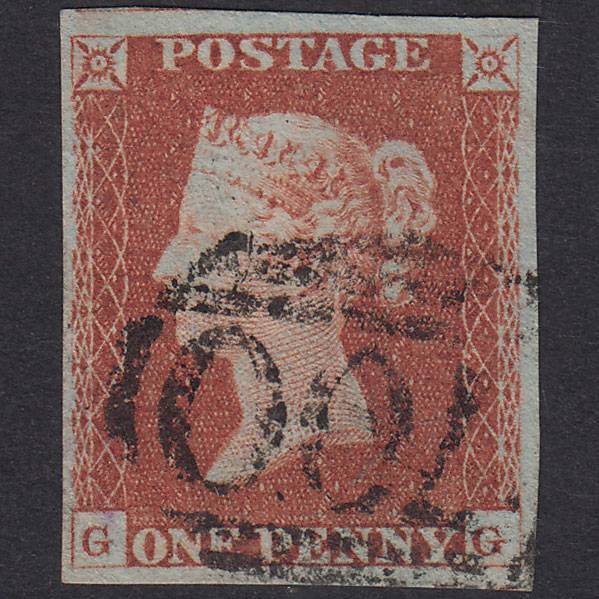 GB QV 1841 1d Plate 66 SG8-B1(1) Re-Entry GG GU 4M Sheffield 700