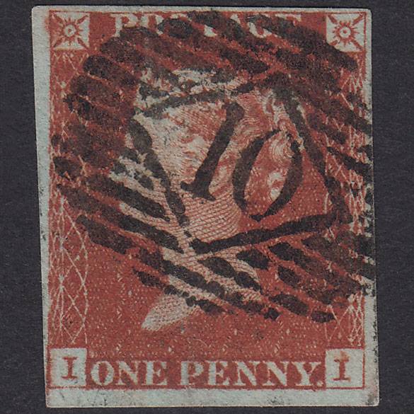 GB QV 1841 1d Plate 53 SG8-B1(1) Constant Variety II FU 4M London Is 10