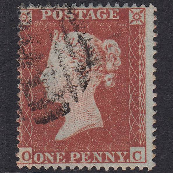 GB QV 1854 1d Red-Brown Plate 194 SG17-C1(1) OC FU