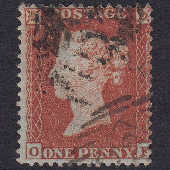 GB QV 1855 1d Red-Brown Plate 194 SG22-C2(1) OF FU London IS 12