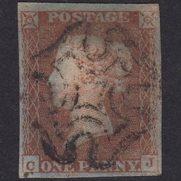 GB QV 1841 1d Red-Brown Penny Black Plate 11 SG7-A2 CJ FU 4 Margins MX