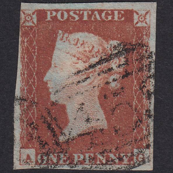 GB QV 1841 1d Red-Brown Plate 66 SG8-B1(1) AG FU Missing Imprimatur 4M