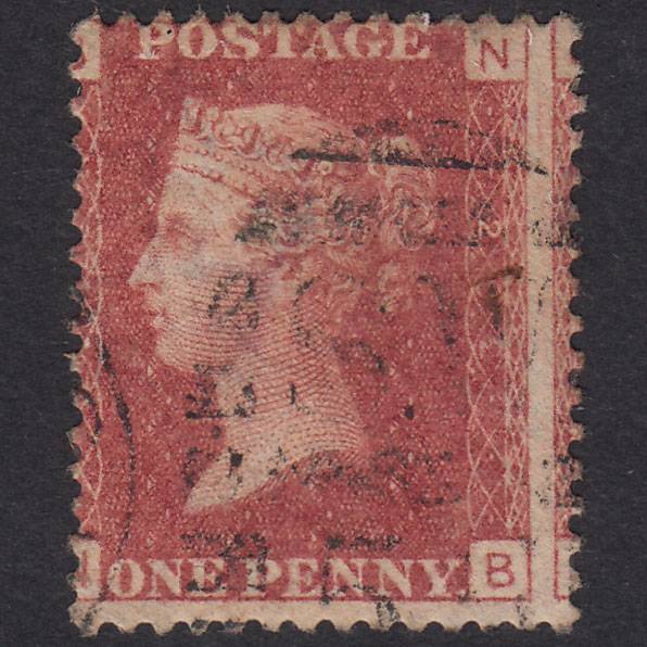 GB QV 1864 1d Rose-Red Plate 202 SG43-G1(1) NB FU London Misperf