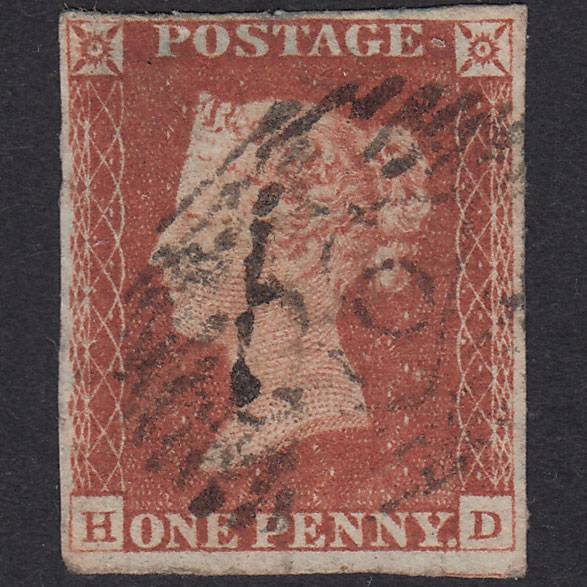 GB QV 1841 1d Red-Brown Plate 68 SG8-B1(1) HD GU 4M London IS Cancel
