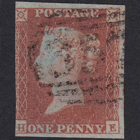 GB QV 1841 1d Red-Brown Plate 116 SG8-B1(1) HE GU 3 Margins Hereford 357