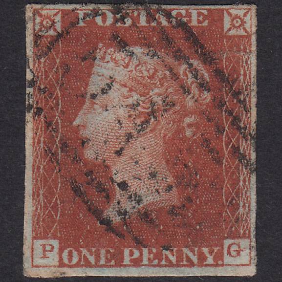 GB QV 1841 1d Plate 48 SG8-B1(1) Constant Variety PG GU 4M Newcastle 545