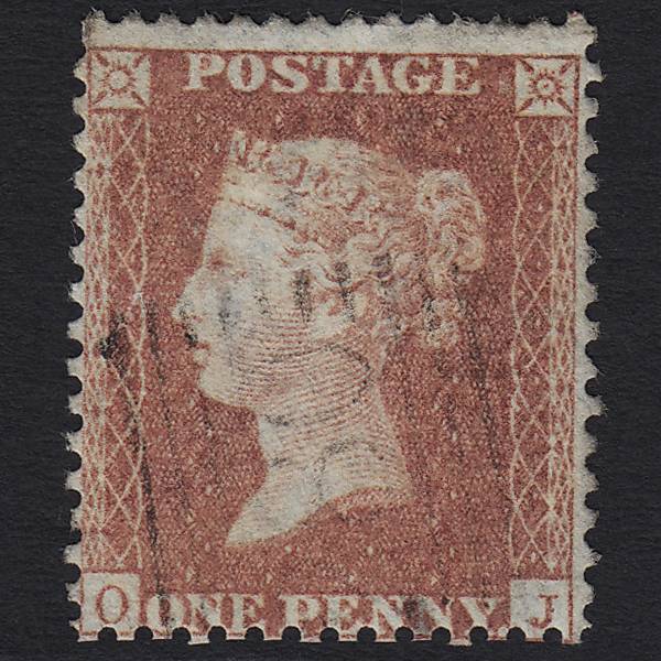 GB QV 1857 1d Rose-red (Plate 58) SG40-C10(1) OJ GU in Scotland