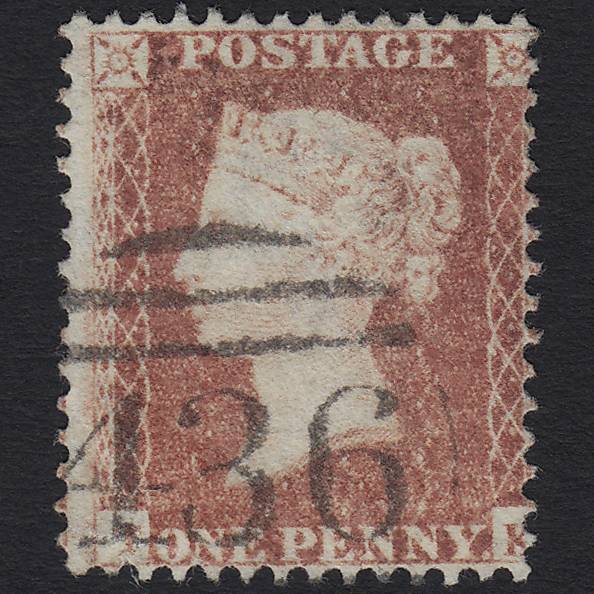 GB QV 1857 1d Rose-red (Plate 27) SG40-C10(1) TK FU Lancaster 436