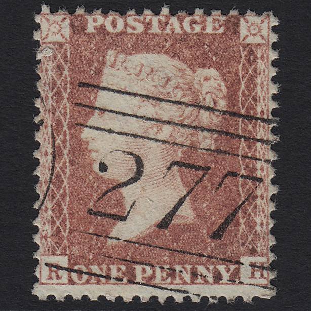 GB QV 1857 1d Rose-red (Plate 36) SG40-C10(1) RH FU Paisley 277