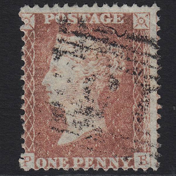 GB QV 1857 1d Rose-red (Plate 44) SG40-C10(1) PB GU in Scotland