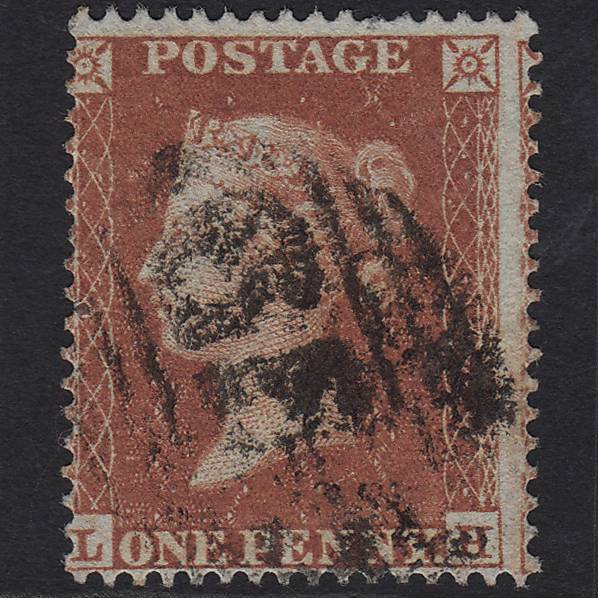 GB QV 1854 1d Red-brown (Plate 191) SG17-C1(1) LH GU