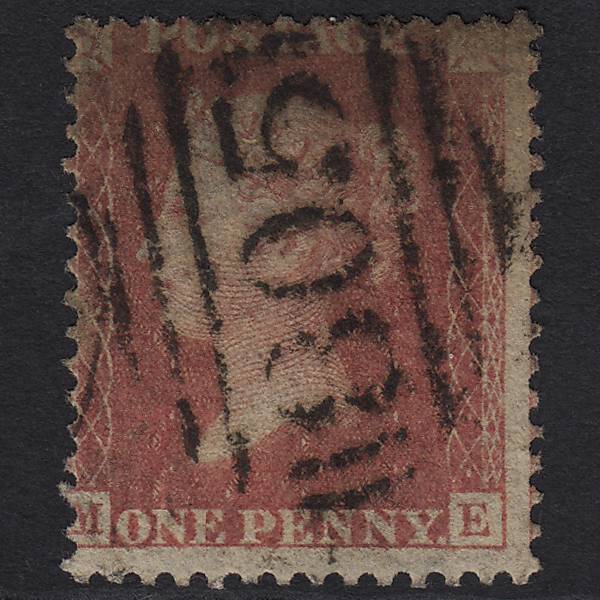 GB QV 1857 1d (Plate 48) SG40-C10(1) ME GU Torquay 805 Sideways Duplex