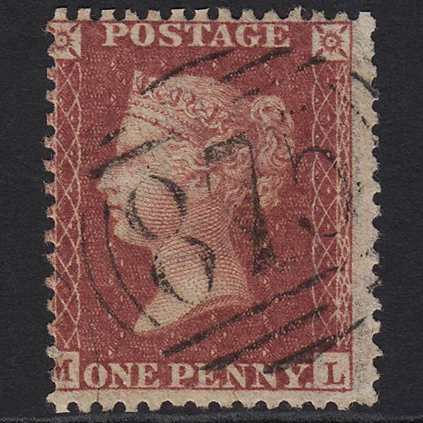 GB QV 1857 1d Deep Rose-red (Plate 43) SG41-C10(4) ML FU Whitby 875