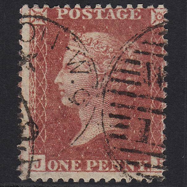 GB QV 1857 1d Rose-red SG40-C10(1) JF FU London D&S Cancel