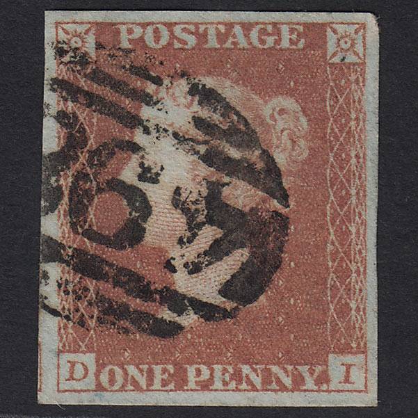 GB QV 1841 1d Red-brown Pl 98 SG8-B1(1) DI FU Manchester 498 4 Margins