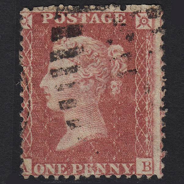 GB QV 1857 1d Rose-red (Plate 27) SG40-C10(1) AB FU Missing Imprimatur