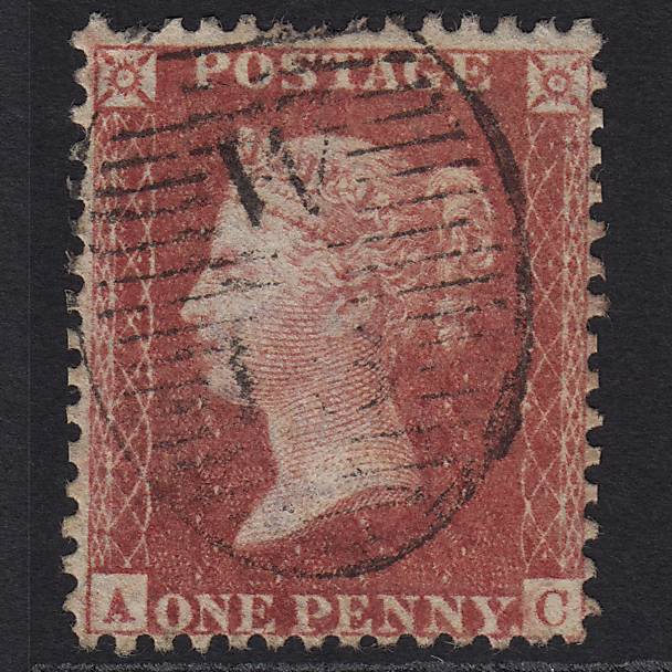 GB QV 1857 1d Rose-red (Plate 42) SG40-C10(1) AC GU London Missing Imprimatur