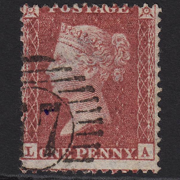 GB QV 1857 1d Rose-red (Plate 46) SG40-C10(1) LA GU London D&S 77