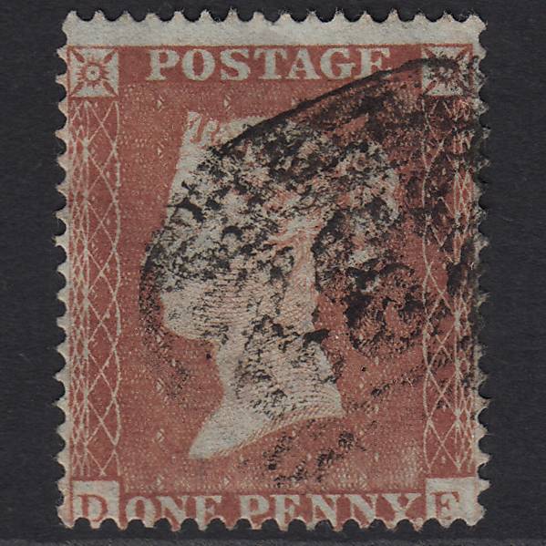 GB QV 1854 1d Red-brown (Plate 155) SG17-C1(1) DF GU Worn Impression
