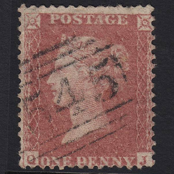 GB QV 1857 1d Rose-red Plate R17 SG40-C10(1) QJ GU Newcastle 545