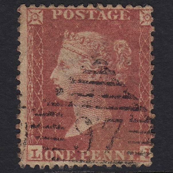 GB QV 1857 1d Rose-red (Plate 49) SG40-C10(1) LI GU Carlow 97 Misperf