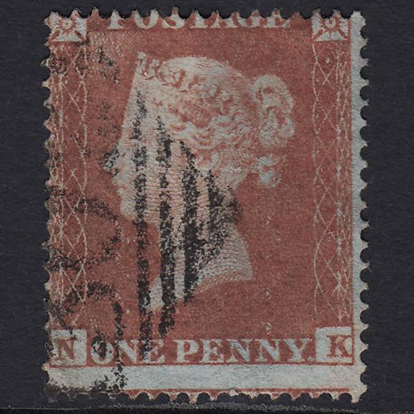 GB QV 1854 1d Red-brown Plate R1 SG17-C1(1) NK FU Ireland Misperf