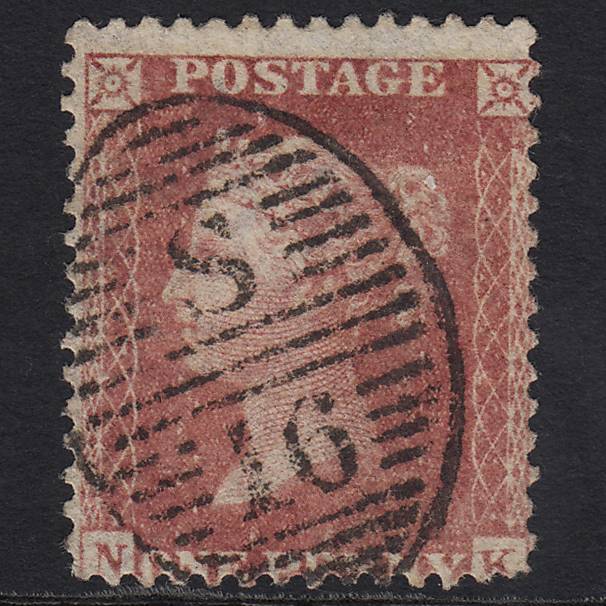 GB QV 1857 1d Rose-red (Plate 56) SG40-C10(1) NK FU London D&S S16