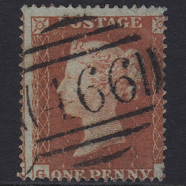 GB QV 1854 1d (Plate 179) SG17-C1(1) GL VFU Liverpool 466 Spoon Misperf