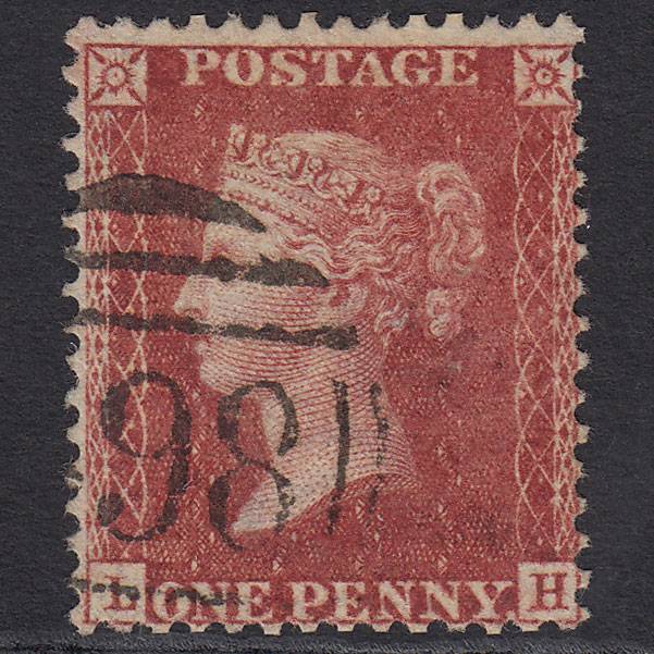 GB QV 1857 1d Rose-red (Plate 47) SG40-C10(1) LH FU