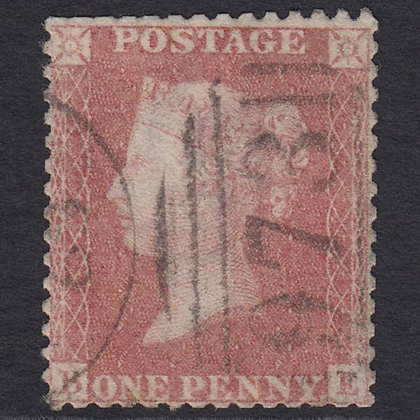 GB QV 1857 1d Pale Rose (Plate 34) SG39-C10(3) BE GU Rhyl 973