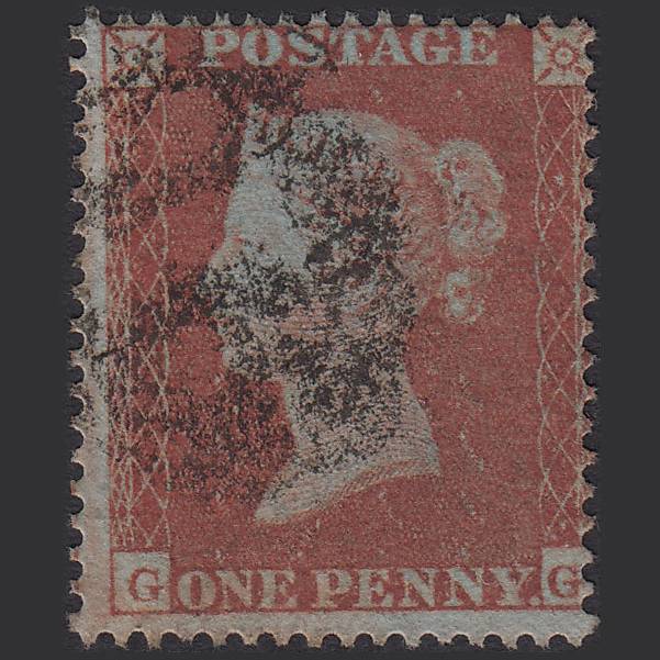 GB QV 1854 1d Red-brown (Plate 176) SG17-C1(1) GG GU