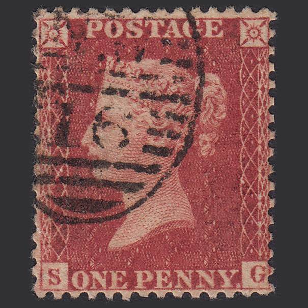 GB QV 1857 1d (Plate 36) SG41-C10(4) SG GU London D&S Cancel Well Centred