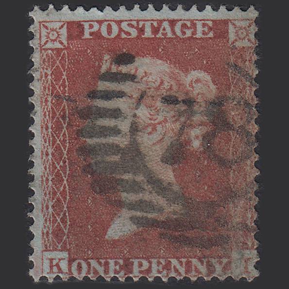 GB QV 1854 1d Red-brown (Plate 172) SG17-C1(1) KI GU London D&S 78