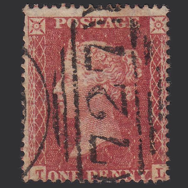 GB QV 1857 1d Rose-red (Plate 34) SG36-C11 TL GU Spalding 727