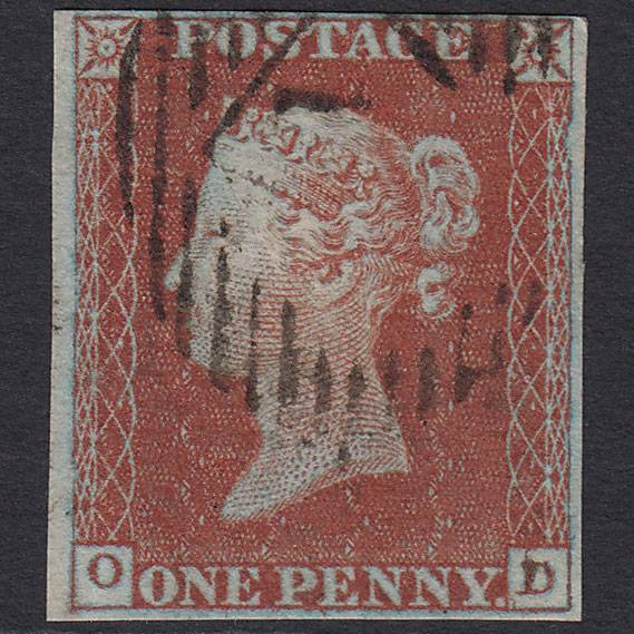 GB QV 1841 1d Red-brown (Plate 46) SG8-B1(1) OD FU 4M London IS Cancel